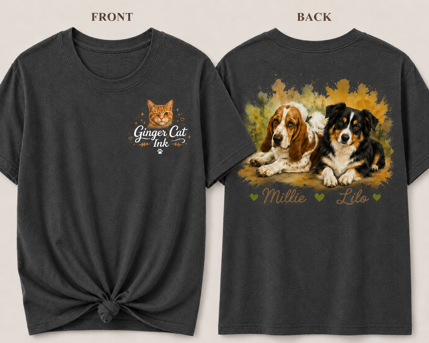Custom Pet Portrait T-Shirt