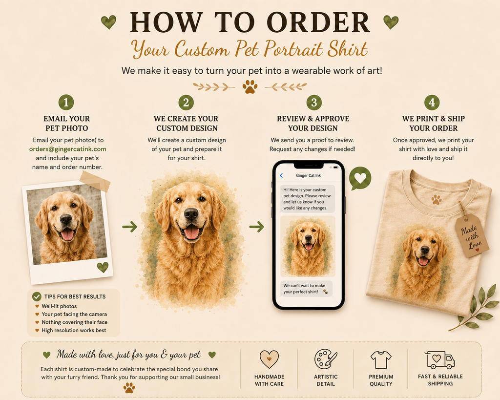 Custom Pet Portrait T-Shirt